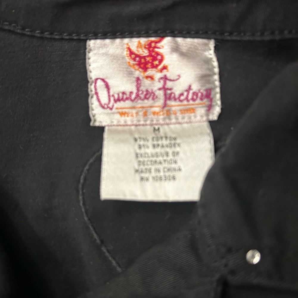 Quacker Factory vintage black denim heart jacket. Size M. - Picture 7 of 8